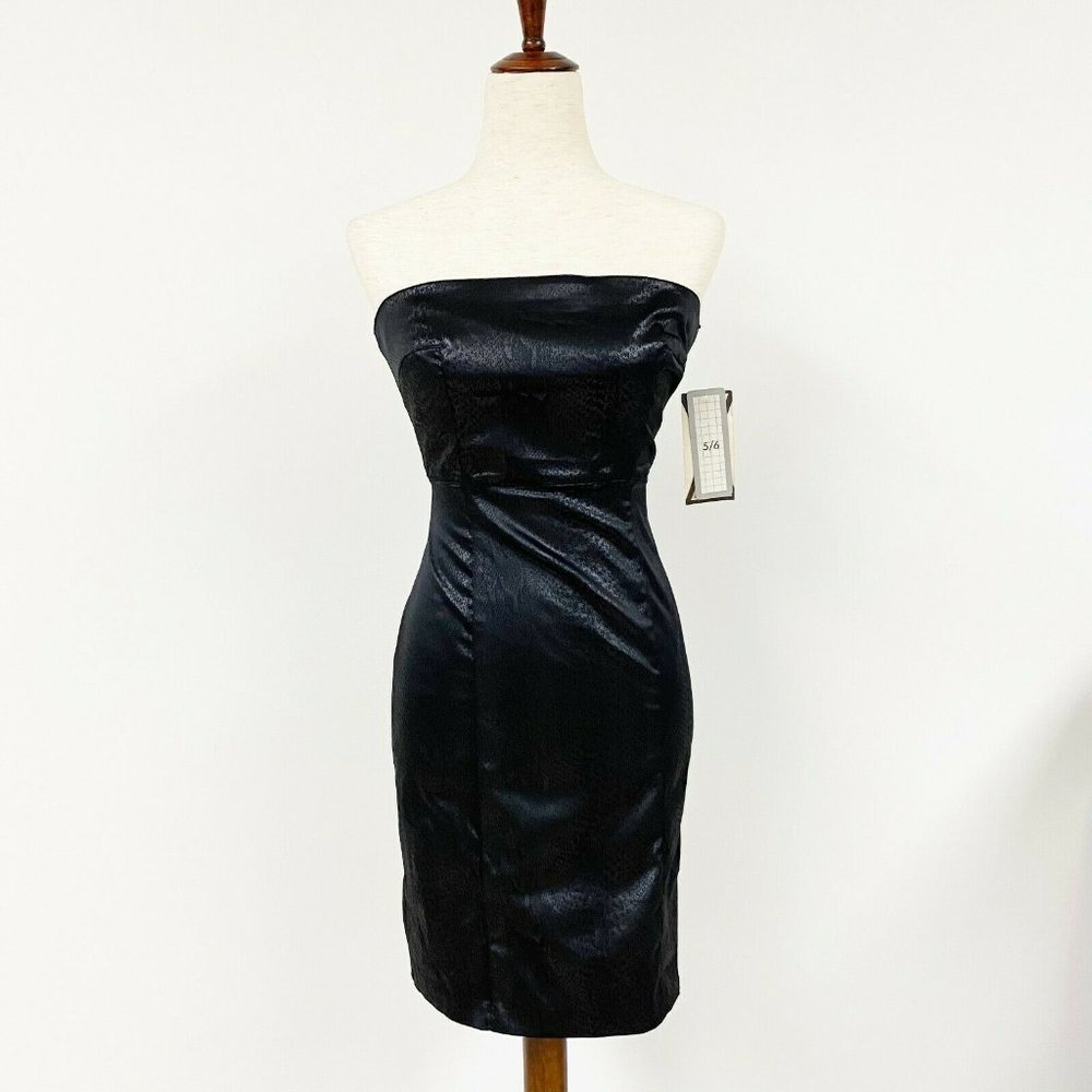 Vintage NWT La Belle Snakeskin Pu Leather Dress 4